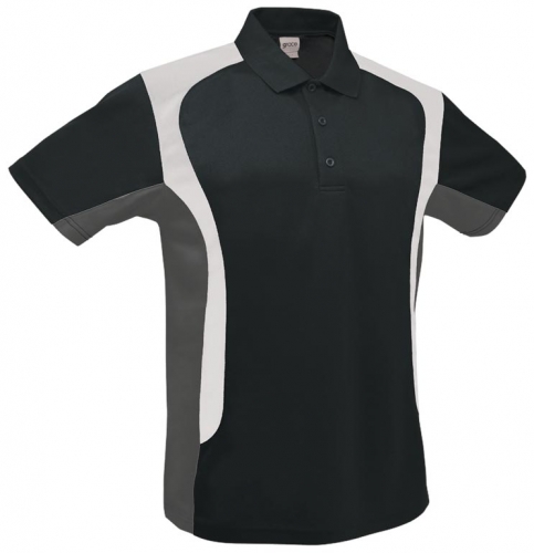 Black / White/Dark Grey Driftwood polo shirt