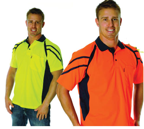 3979 DNC striped panel polo