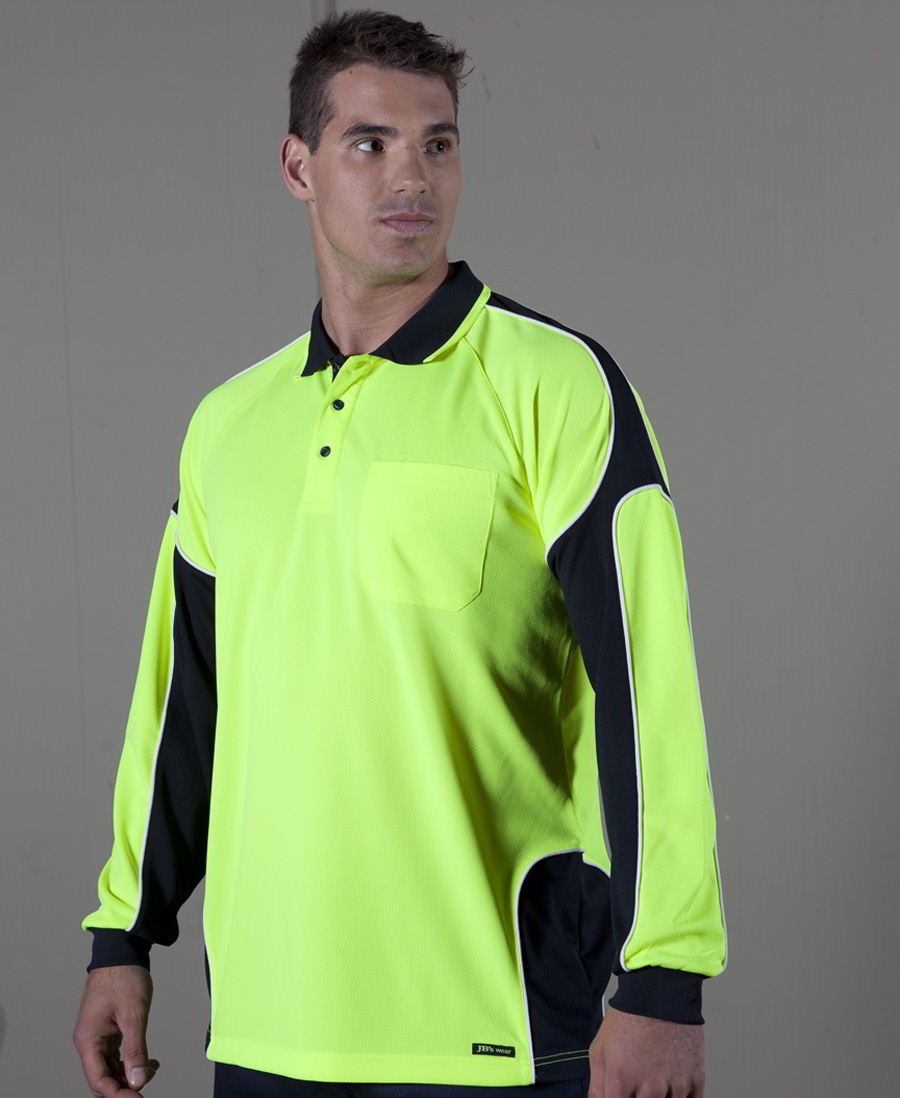 hI vIS aRM pANEL LONG SLEEVE POLO