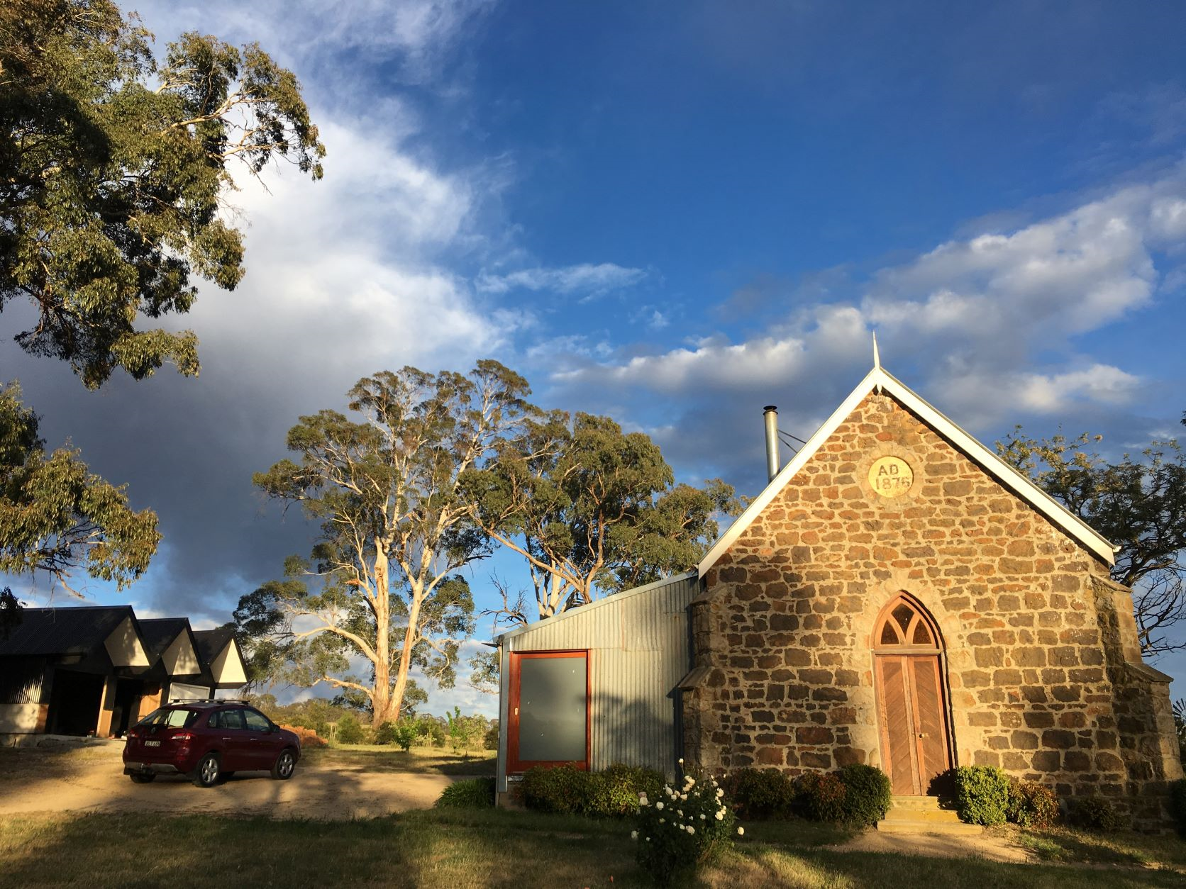 Morning light on the church