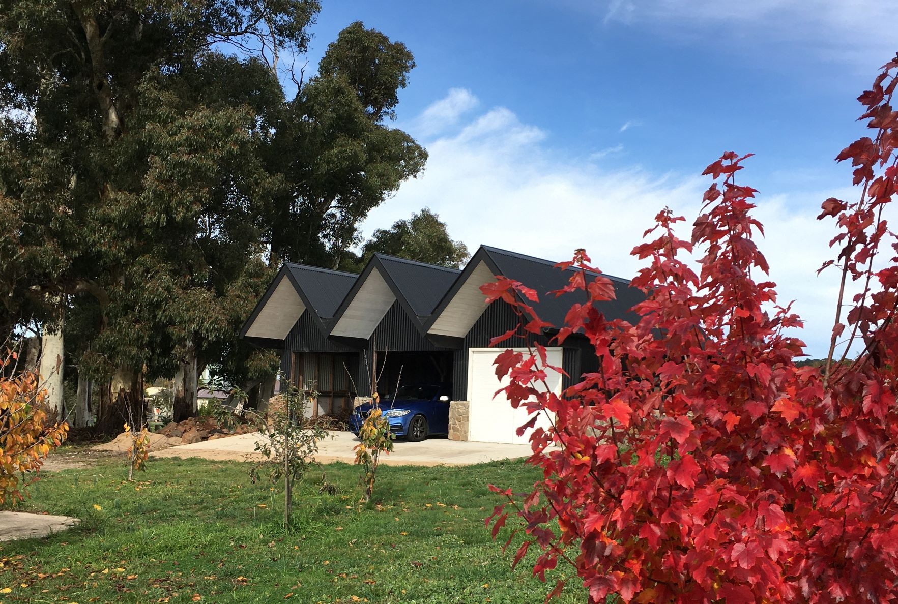 Garage and some autumn colour