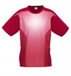 red navy soccer jersey