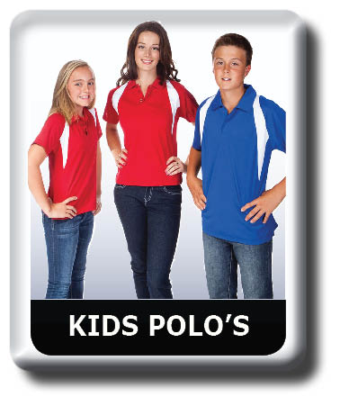 KIDS POLO SHIRTS, Cool Dry,  Team Colours, Quick Dry, Breathable, Kids Sizes