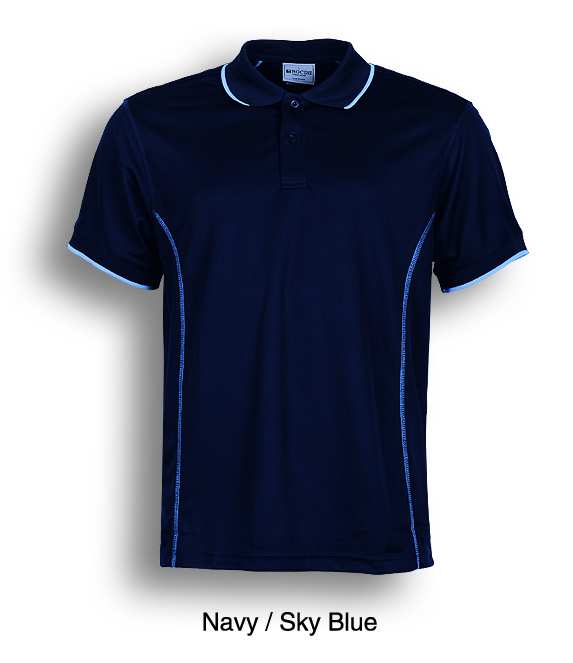 Navy / Sky, Polo Shirt, UPF: excellent protection, 160gsm, 100% breezeway polyester fabric,  Breathable, Draws Sweat from Body, Quick Dry