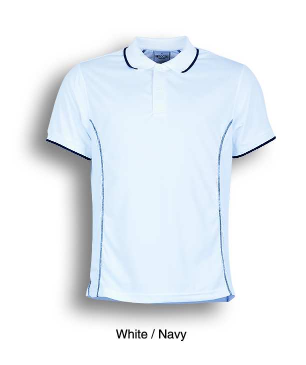 White / Navy ,Polo Shirt, UPF: excellent protection, 160gsm, 100% breezeway polyester fabric,  Breathable, Draws Sweat from Body, Quick Dry