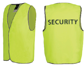 Hi Vis Vest with SECURITY