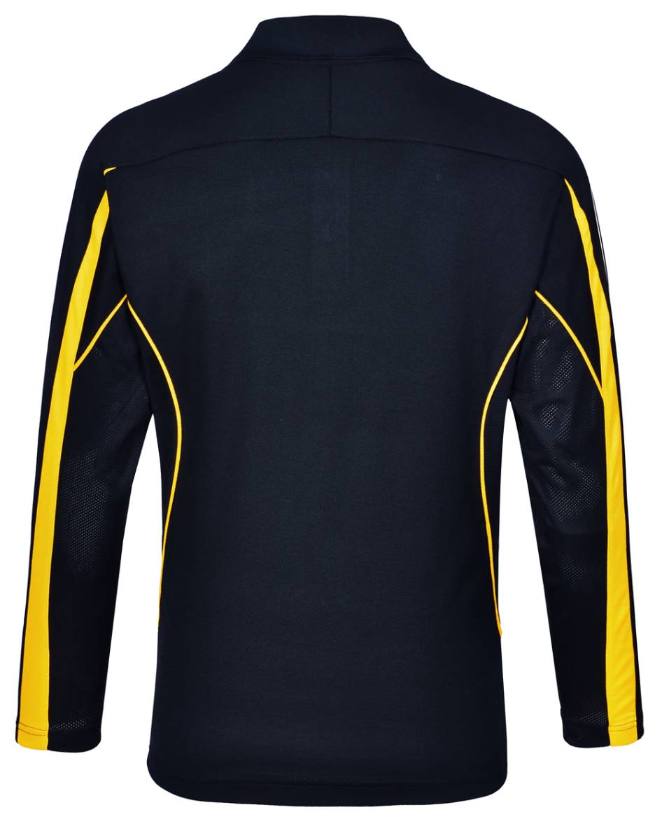 Back Navy Gold PS69 Long sleeve Polo shirt