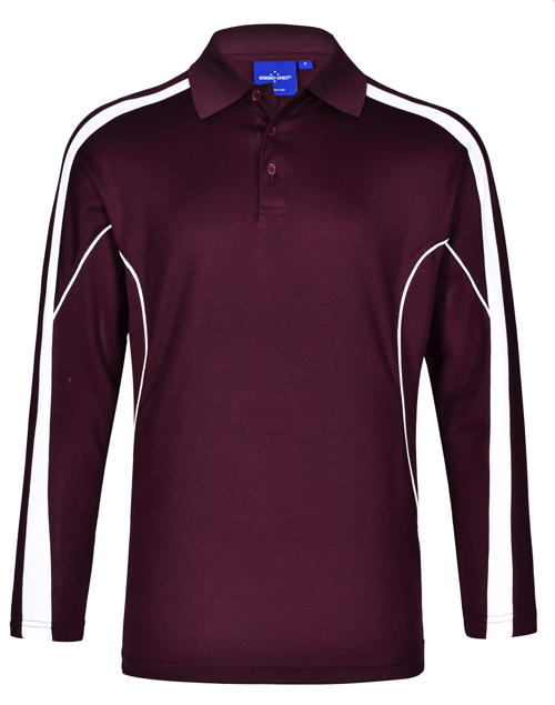 long sleeve/PS69/PS69_MaroonWhite.jpg POLO SHIRTS