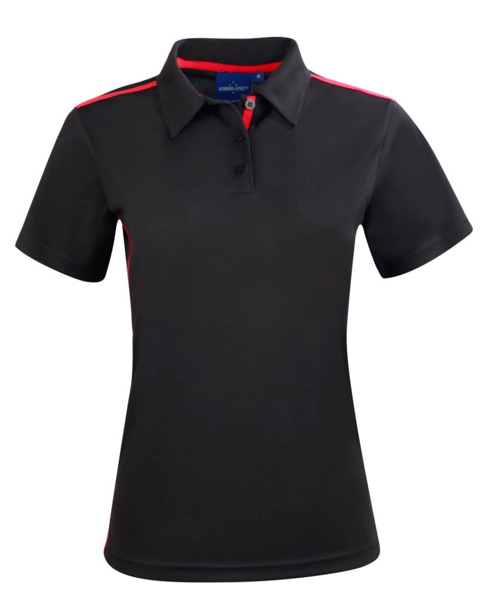 Black Red  PS83 Staten Cool Dry Polo shirt