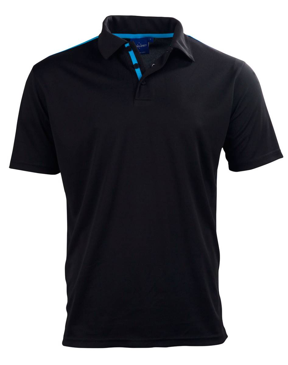 Black / Cyan PS83 Staten  Polo shirt