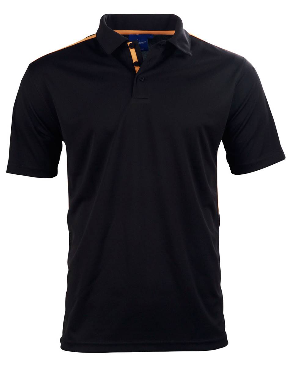 Black / Gold  PS83 Staten Polo Shirt