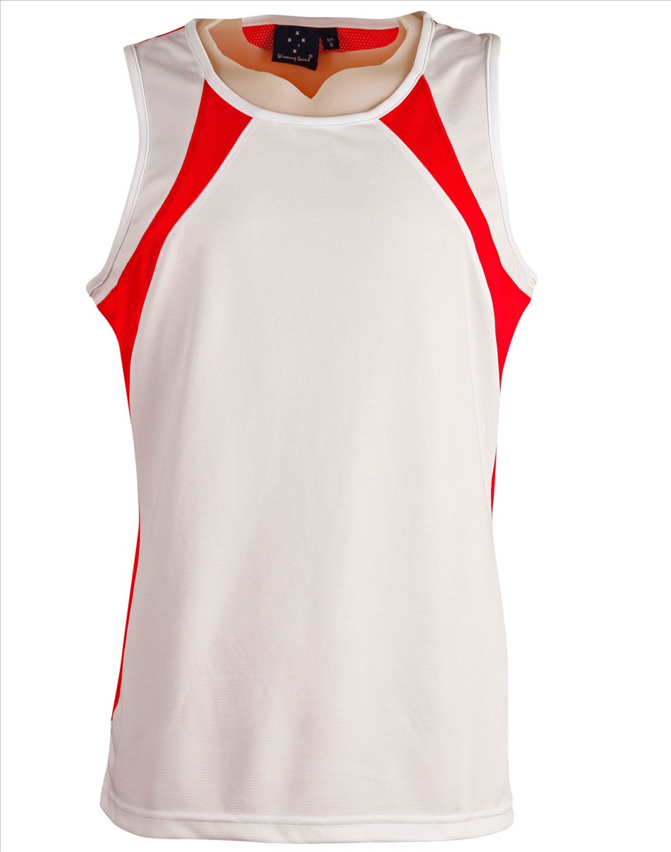 wHITE reD sPRINT sINGLET