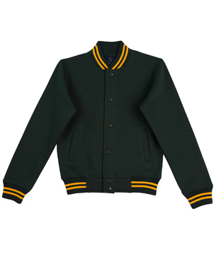 bottle gold varsity jacket