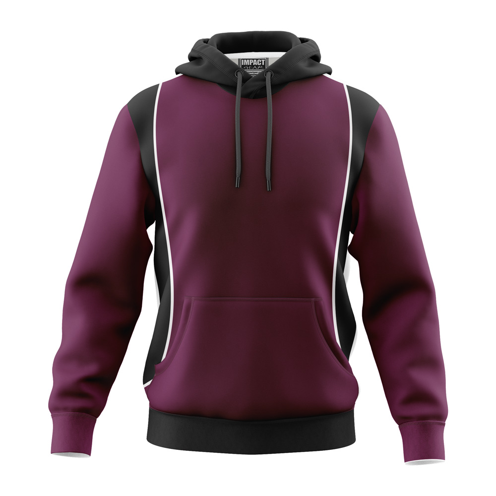 SAM Marron Black Maroon Pullover Hoodie