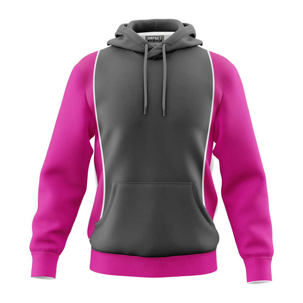 SAM Pullover Hoodie grey pink Custom made Sublimated