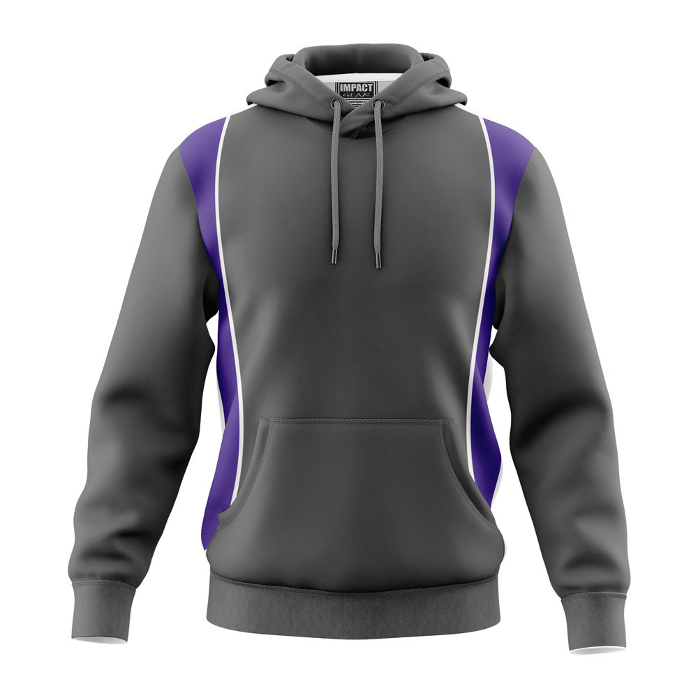 SAM Grey PurplePullover Hoodie Custom made, 