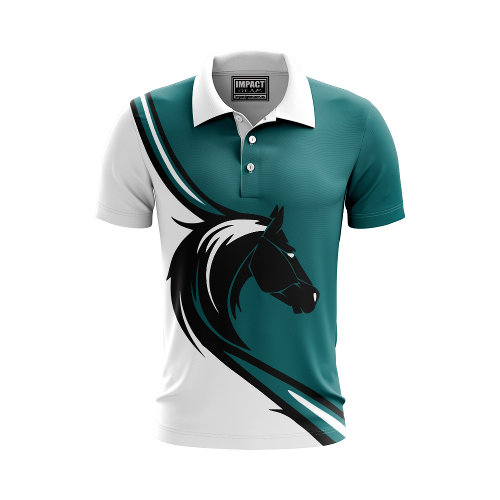 Horse Racing Design Fully Sublimated Polo shirt, Cooldry Light weight