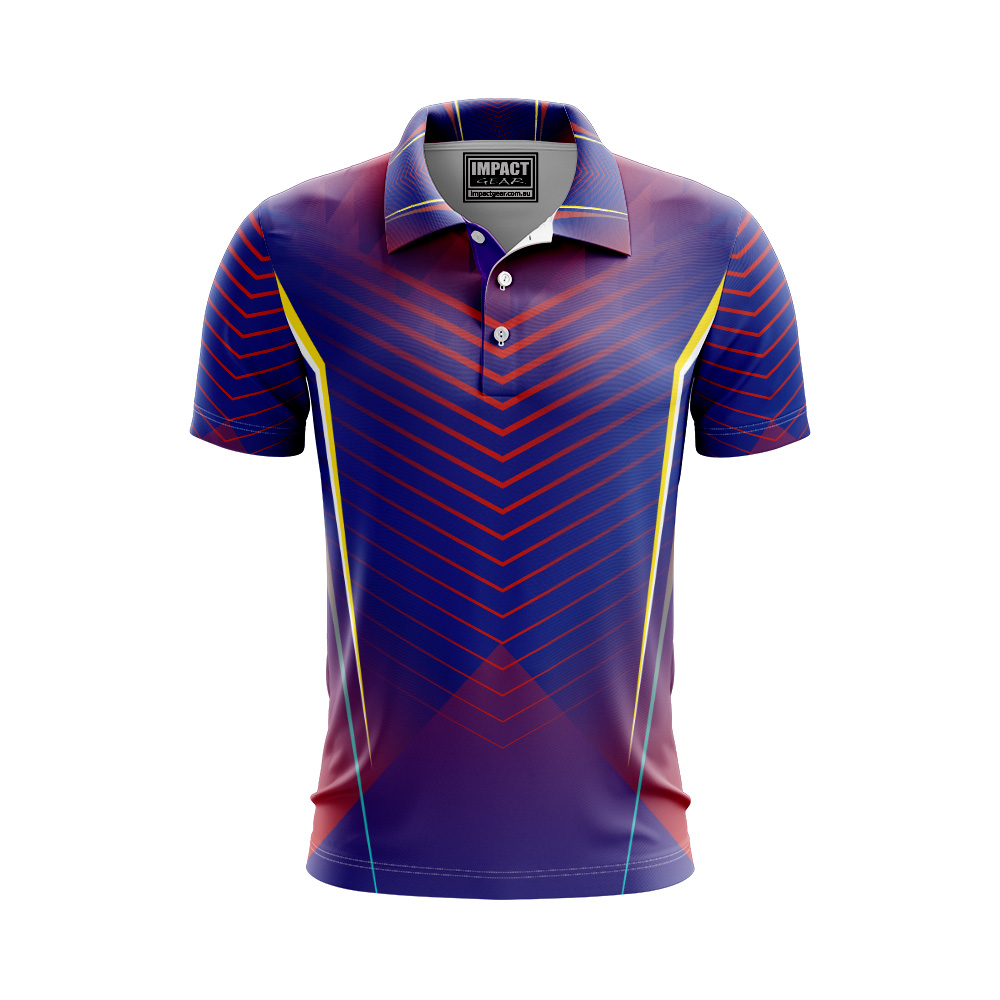 Purple Navy Red Yellow Design Sub polo shirt