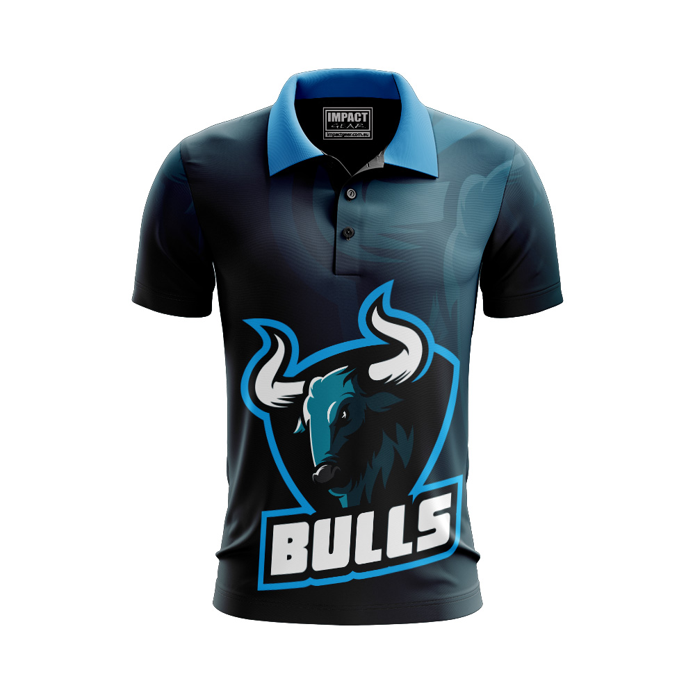 Bulls design Cusom made Jersey T-shirt Polo shirt Sublimated