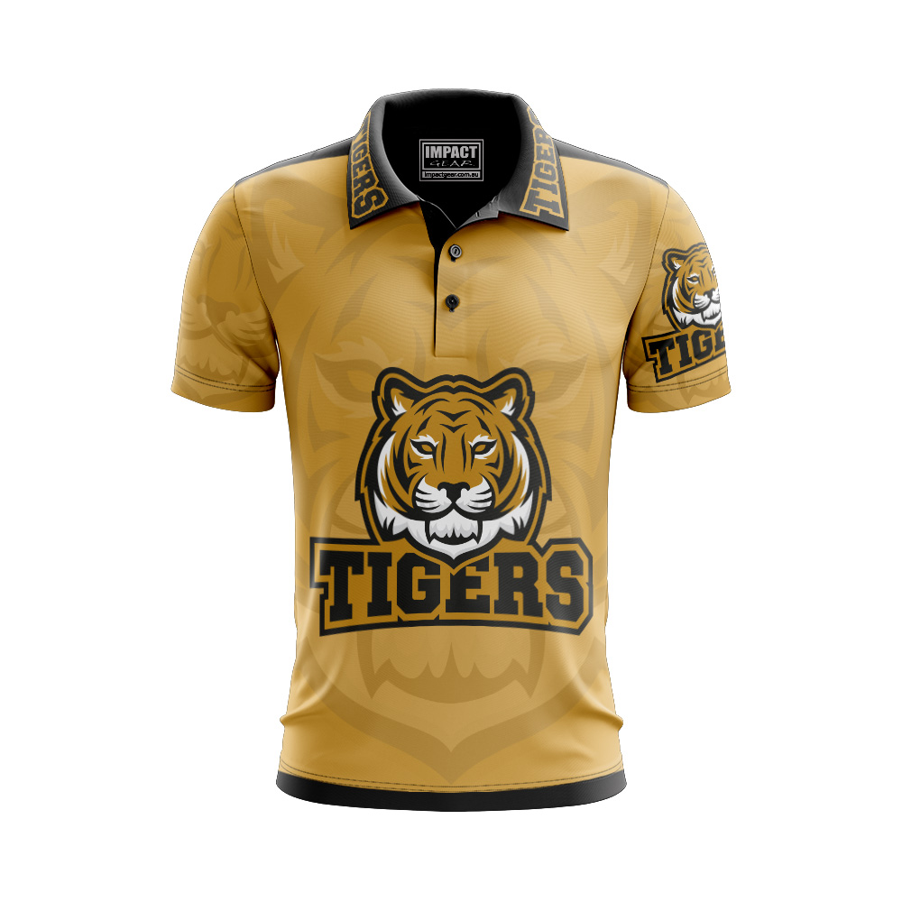 Tiger Design Sublimation Polo shirts Quick dye light weight breathable