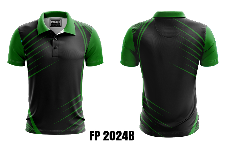 FP 2024B Black Green Design Sublimated Shirts, Impact gear