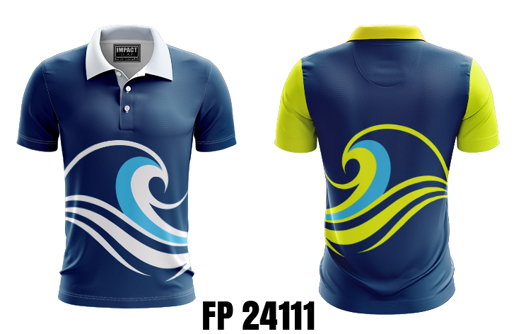 FP 24111 Wave Design Custom made, Sublimated Polo shirt Impact gear