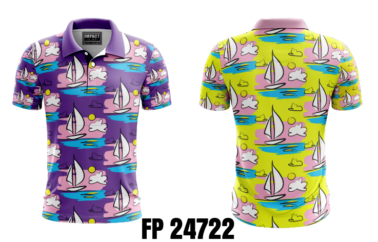 FP 24722   Sailing Design Custom made, Sublimated design Shirt, Impact gear