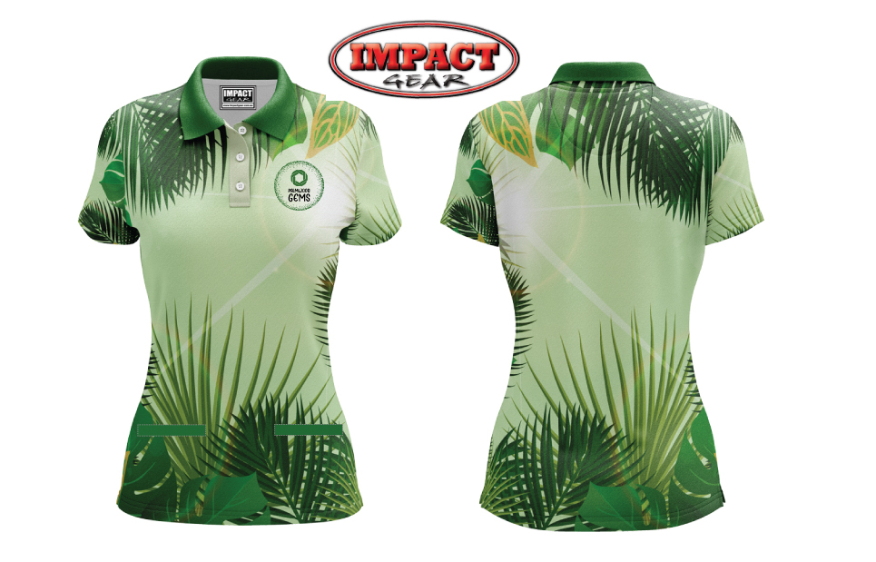 Lawn Bowls Custom made Sublimated Ladies Polo shirts