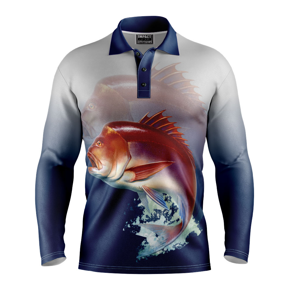 Snapper Sublimated Custom made Fishing Polo shirt