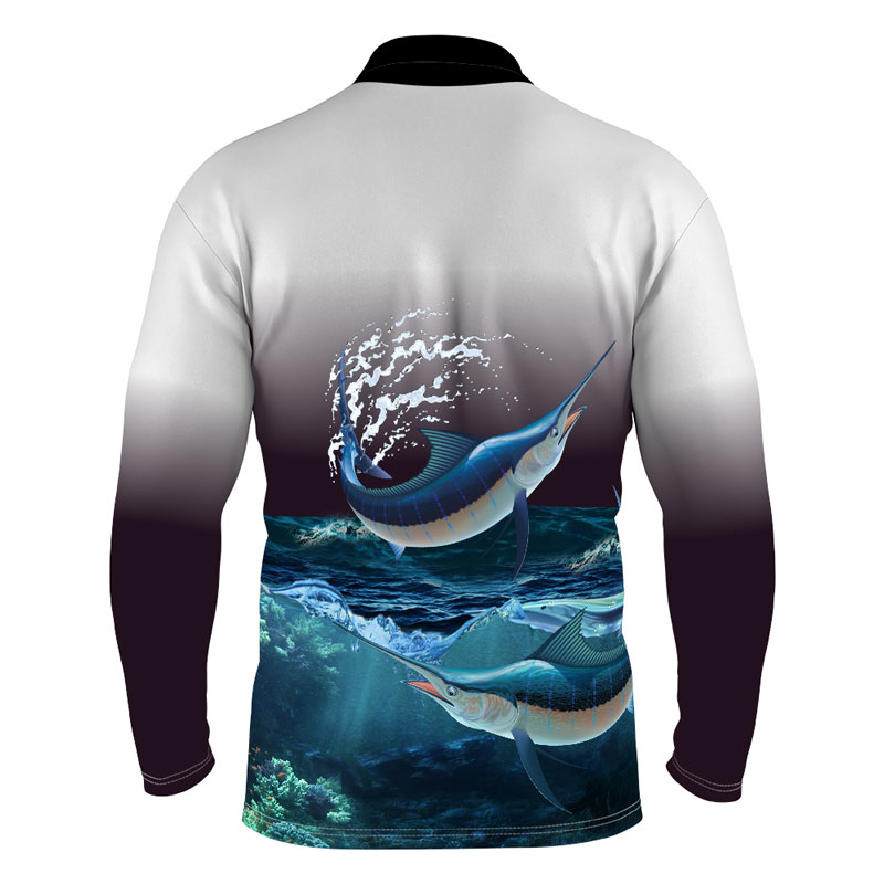 Fulkly Sublimated Marlin Fishing Polo shirt, Impact gear.com.au