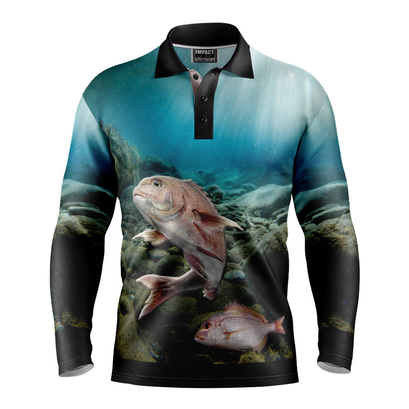 Sublimated Cool Dry Micro mesh Long Sleeve Fishing Shirt, Snappers