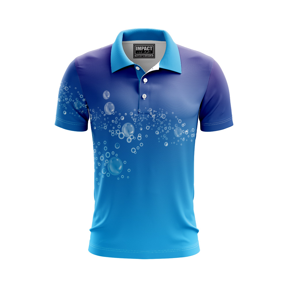 V1  Bubbles Fully Sublimated Polo shirt , custom made