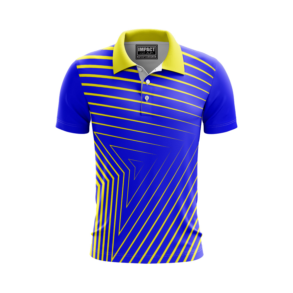 FP V2 45 Royal Yellow design Sublimated Polo shirt