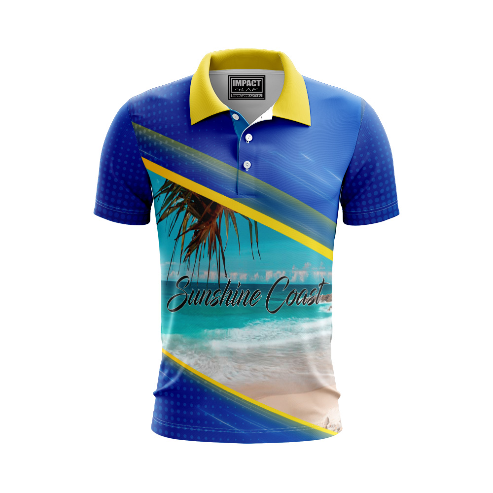 Sunshine Coast Fully Sublimated Polo shirt custom made