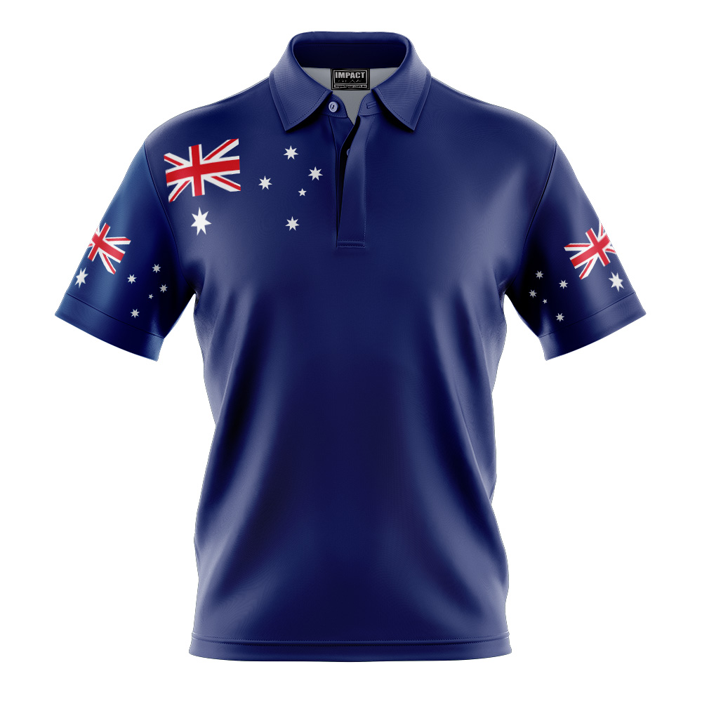 Aussie Flag Sublimated Polo shirt design