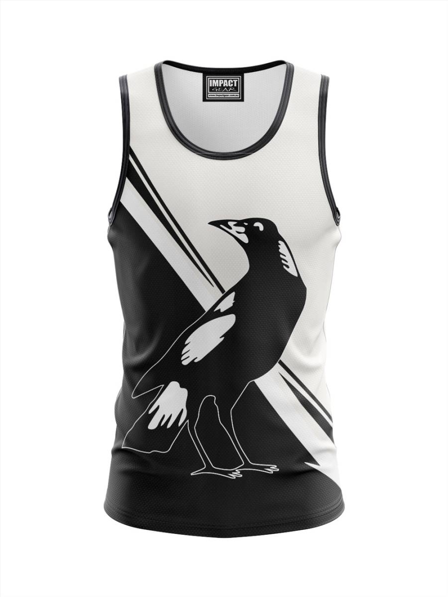 Magpies Singlet Design Sublimated,