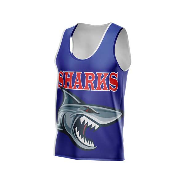 Dye Sublimated Singlet Sharks