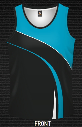 Dye sublimated Singlet , Sweeper Design, Custom made DYO