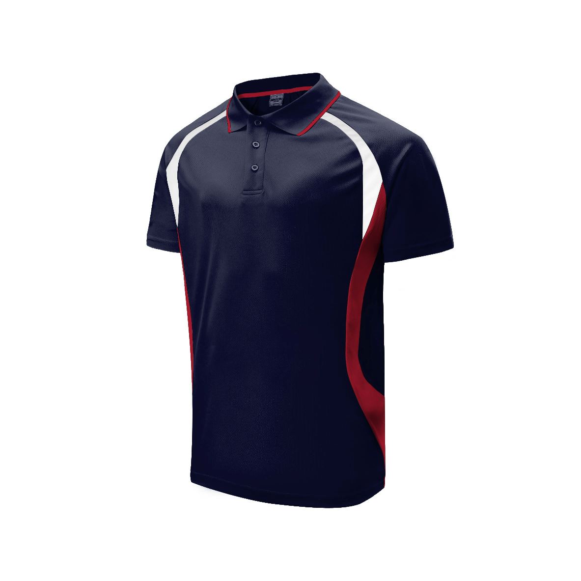 Navy Red White Pinnacle Polo