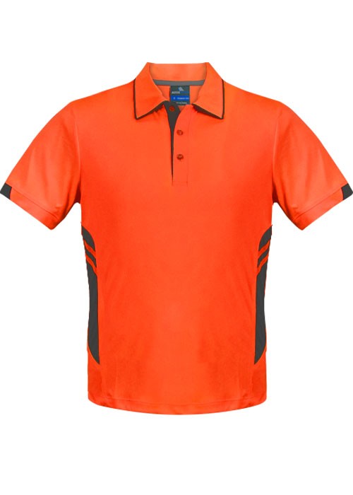 Tasman Polo shirt Fluro Orange / Black