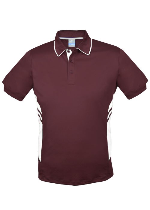 Tasman Polo shirt Maroon / White