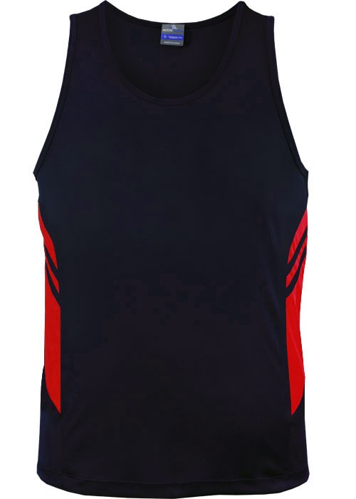 Navy / Red Tasman singlet