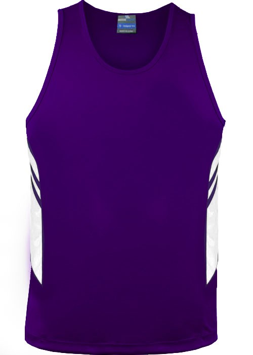 Purple White Tasman singlet