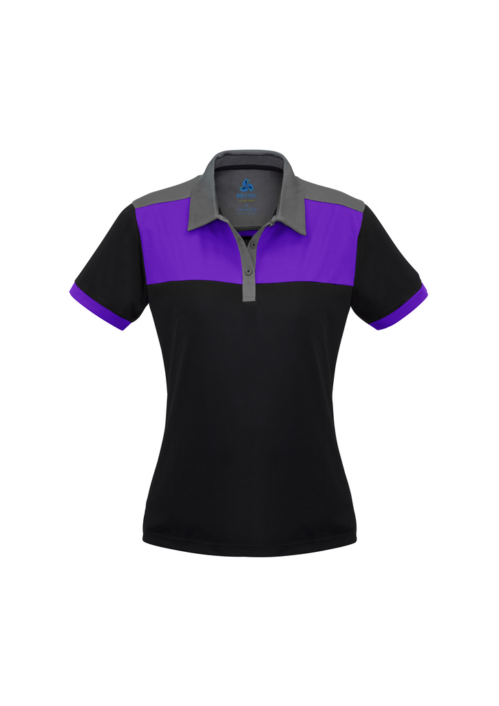 Charger Ladies Polo shirt Purple Black Grey