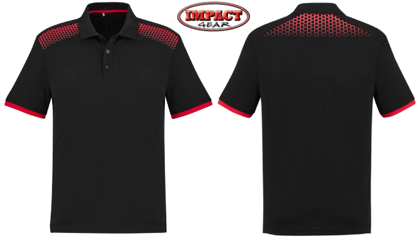 Black / Red Galaxy Polo Shirt