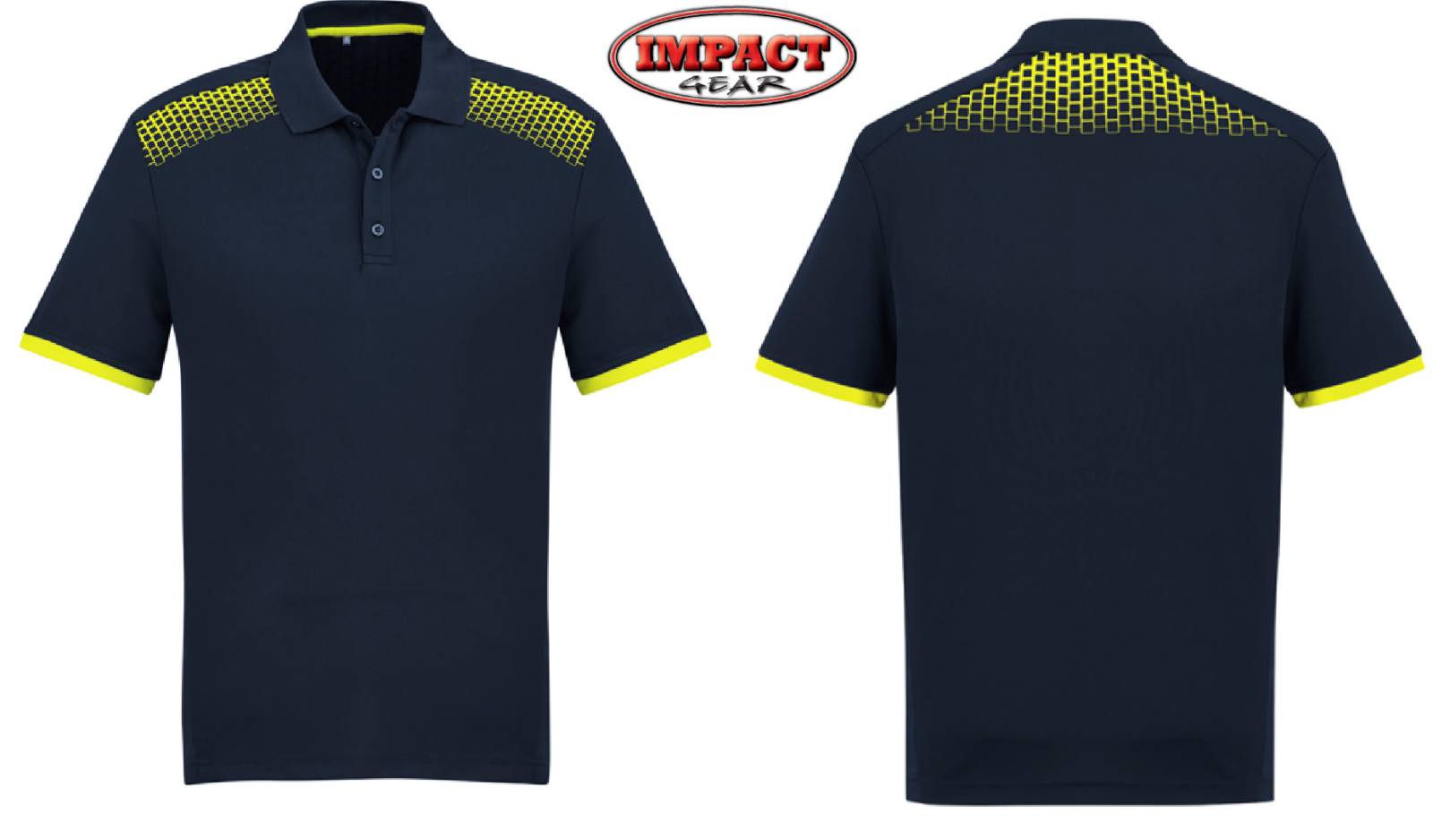 Navy / FL Yellow Galaxy Polo shirts