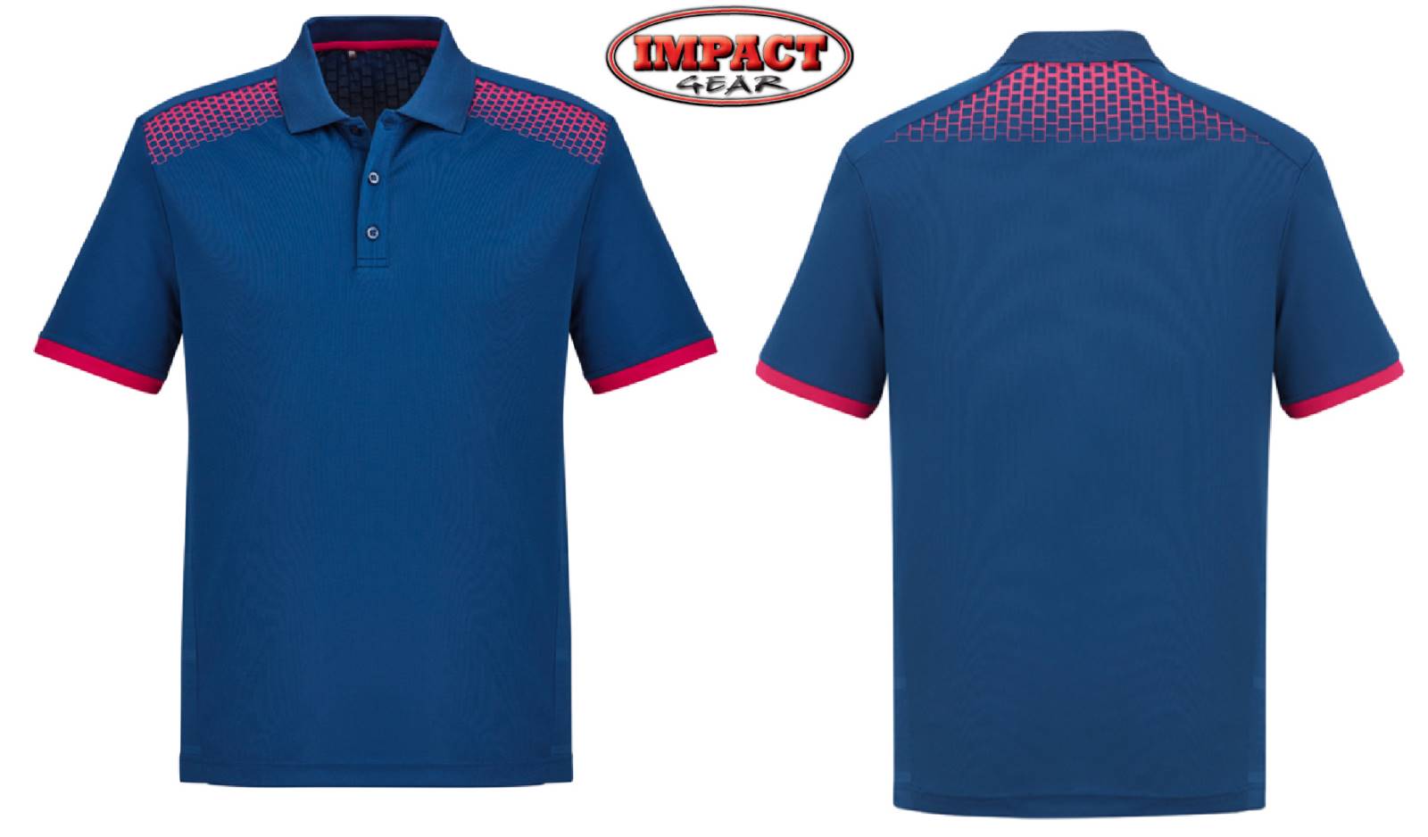 Steel Blue / Magenta Galaxy Polo shirts 