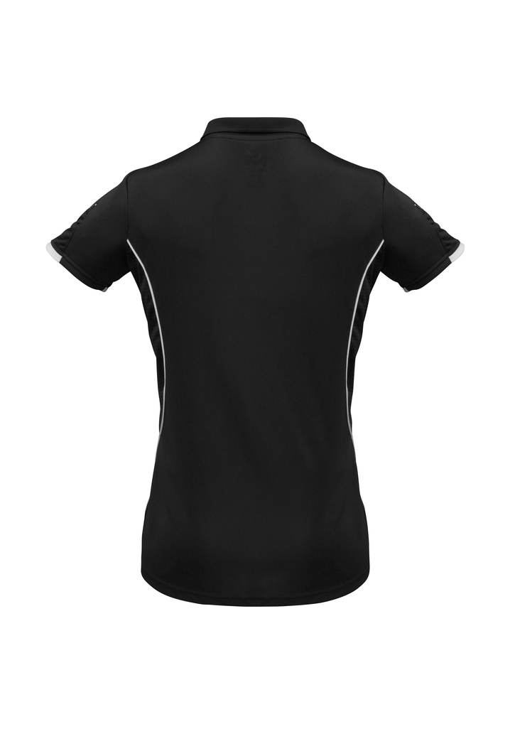 Black White Razor Polo shirt BACK