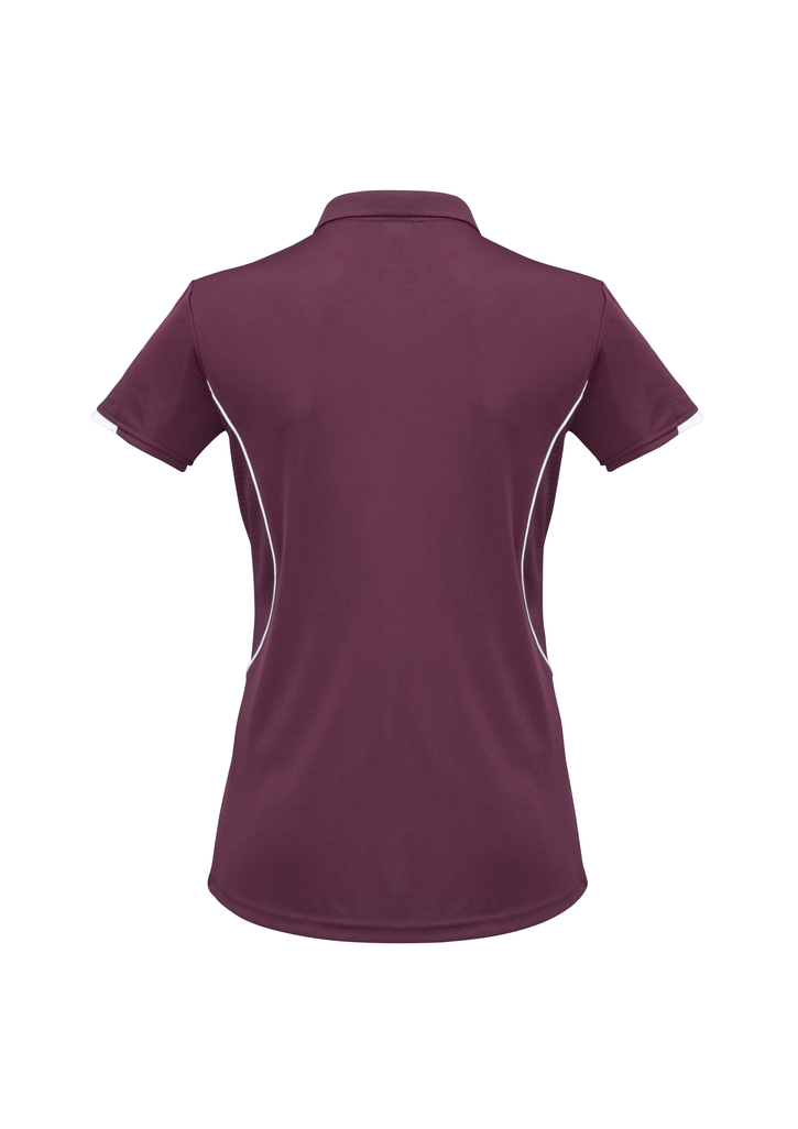 BACK Maroon White Razor Polo shirt