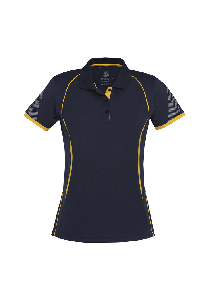 Navy Gold Lady rAZOR POLO SHIRT